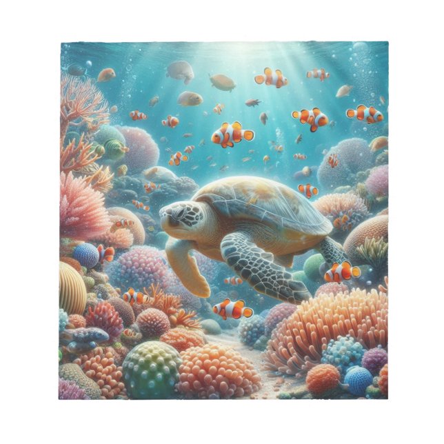 Attractive Turtle Notepad (Front)