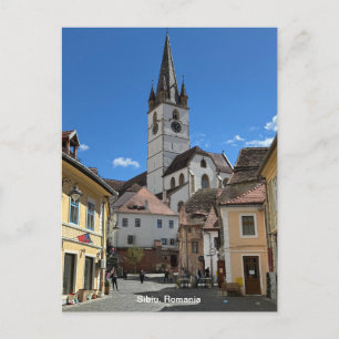 Attractive View of Sibiu, Romania on a Postcard