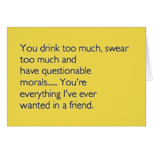 **ATTRIBUTES OF A BEST FRIEND** BIRTHDAY CARD