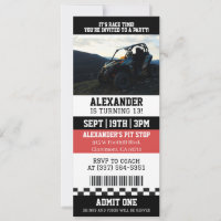 ATV 4 Wheeler Quad Ticket Birthday Party