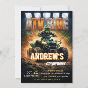 ATV Birthday Party for boy Invitation 