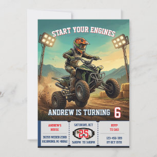 ATV Birthday Party Invitation 