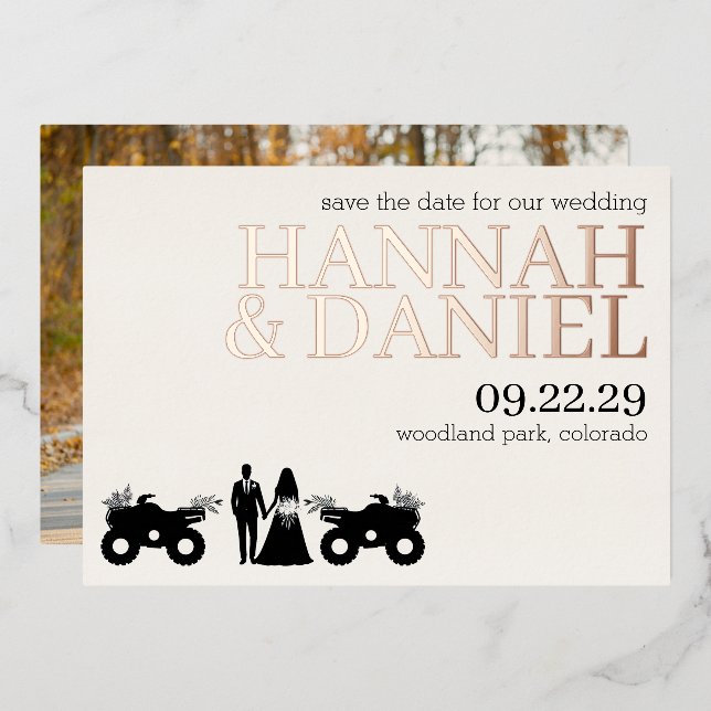 ATV Couple Wedding Save The Date (Front/Back)