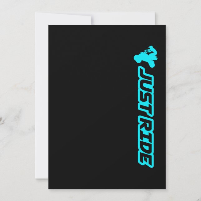 ATV Just Ride Quad Racing Extreme Sports Gift Invitation (Front)