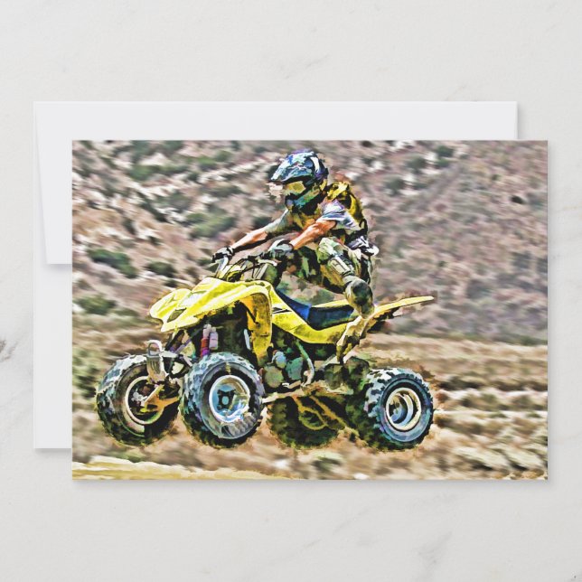 ATV Off Road Running Invitation (Front)