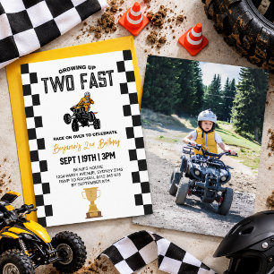 ATV Quad 4 Wheeler 2nd Birthday Party Photo Invitation