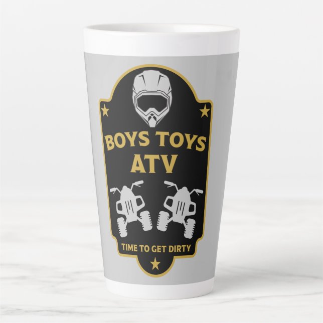 Atv quad adventures   latte mug (Front)