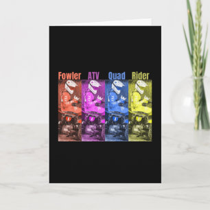 atv quad riding card
