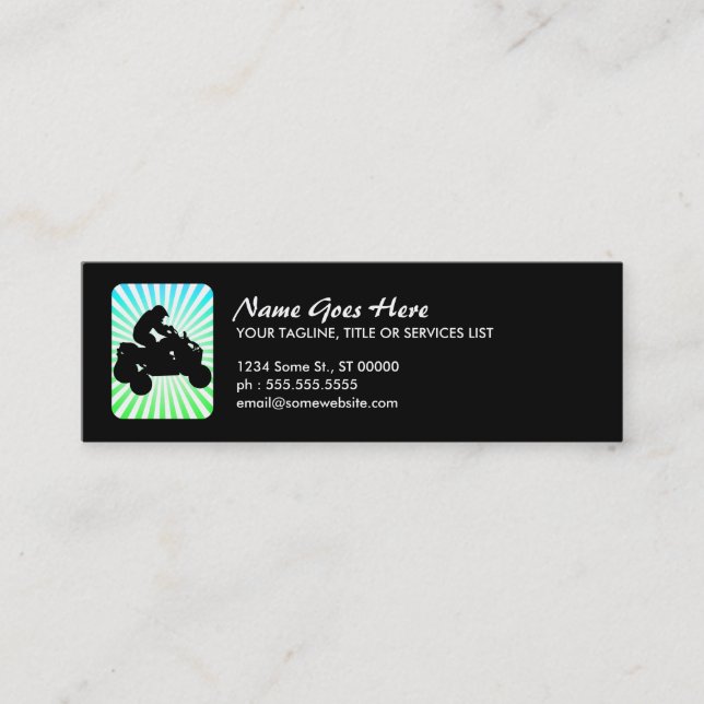 atv : retro rays : mini business card (Front)