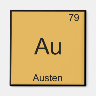 Au - Austen Funny Chemistry Element Symbol T-Shirt Magnet