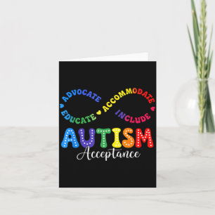 Au Awareness Acceptance Infinity Symbol Men Women Card