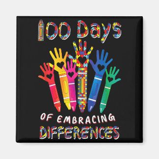 Au Awareness Embrace Differences 100 Days Of Magnet