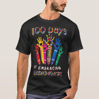Au Awareness Embrace Differences 100 Days Of T-Shirt