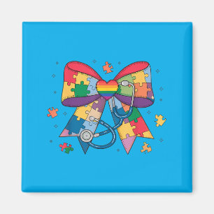 Au Awareness Month Nurse Coquette Bow Sthetoscope Magnet