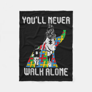 Au Awareness Mother Son Autistic Kids Boys Au Mum Fleece Blanket