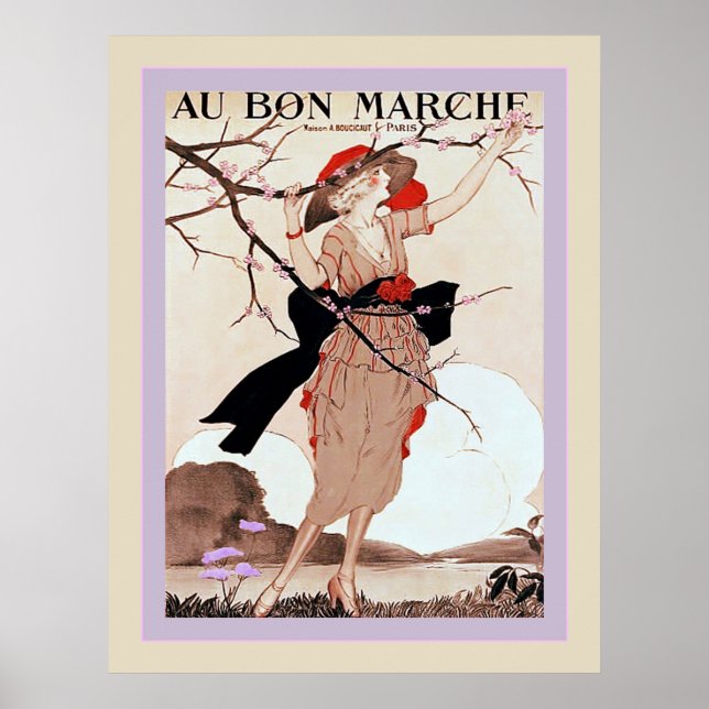 Au Bon Marché ~ Vintage Advertising Poster (Front)