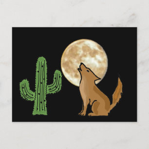 AU- Howling Coyote Postcard