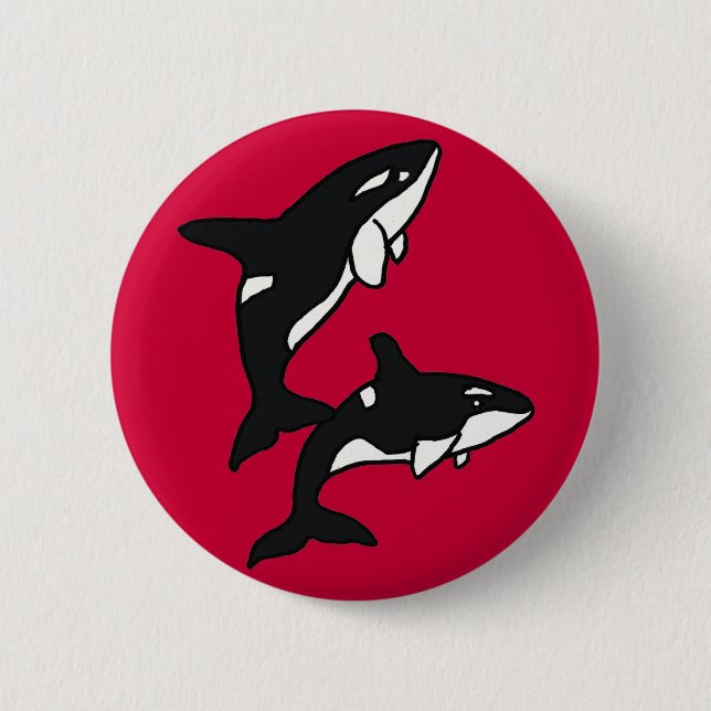 AU- Leaping Killer Whale Button (Front)