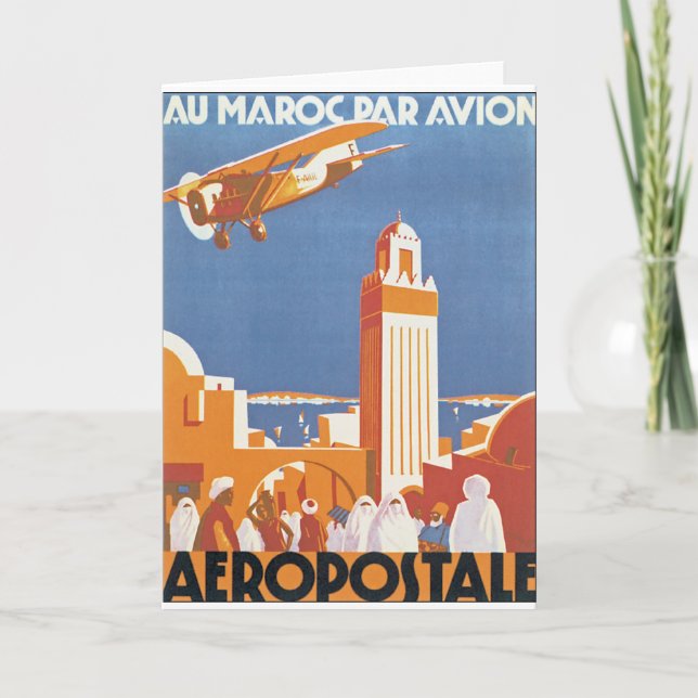 Au Maroc Par Avion Card (Front)