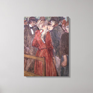 Au Moulin de la Galette, 1891 (w/c and gouache) Canvas Print