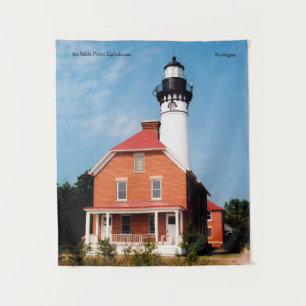 Au Sable Point Lighthouse tall Tapestry