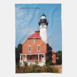 Au Sable Point Lighthouse Tea Towel
