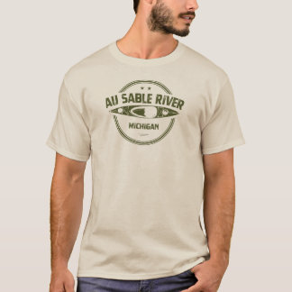 Au Sable River Michigan Kayaking T-Shirt