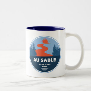 Au Sable Wild And Scenic River Two-Tone Coffee Mug