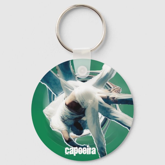 au sem mao green, capoeira keychain (Front)