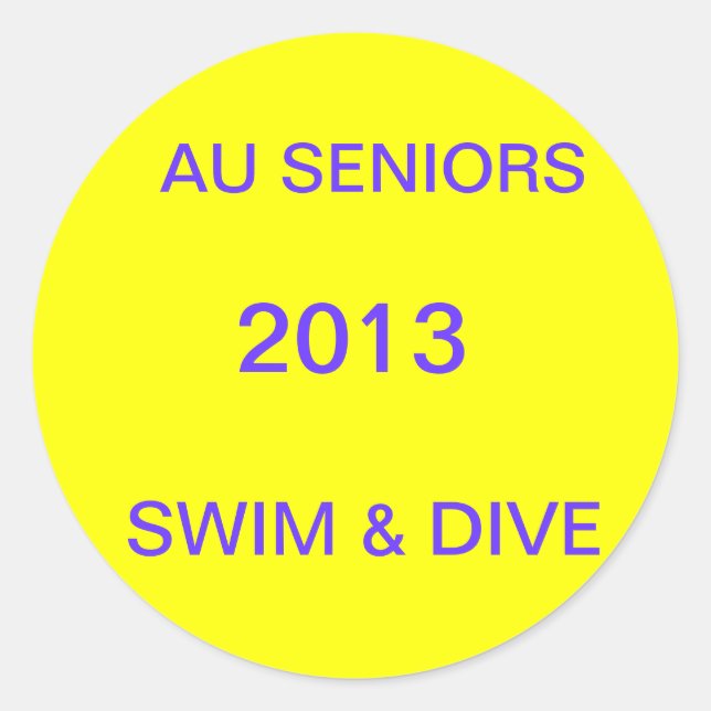 AU Seniors Sticker (Front)