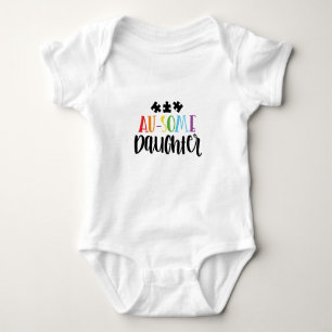Au- some daughter baby bodysuit