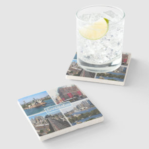 AU Sydney - Hopera House - Queen Victoria Buildin Stone Coaster