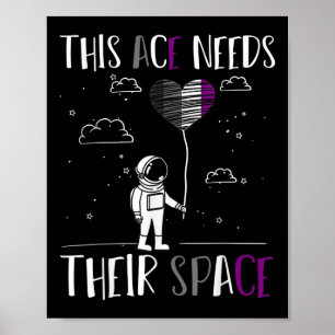 Auality Pride Funny Aual Pride Outer Space Ace Aua Poster