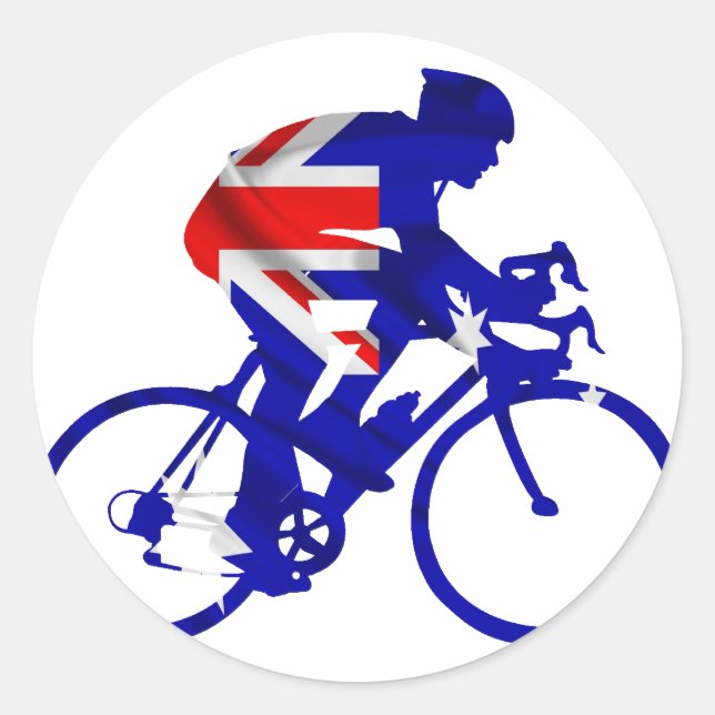 Auatralian Biker Classic Round Sticker (Front)