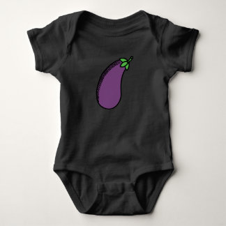 Aubergine Eggplant Baby Bodysuit