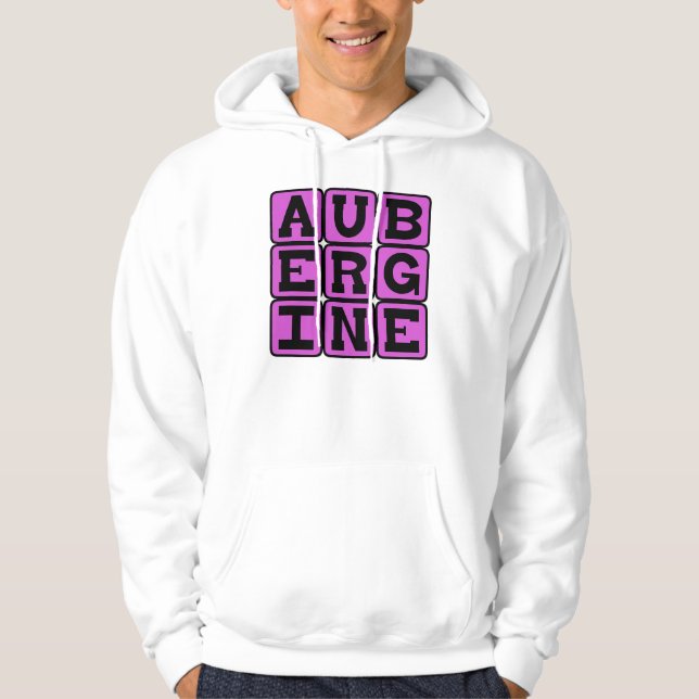 Aubergine, Eggplant Hoodie (Front)