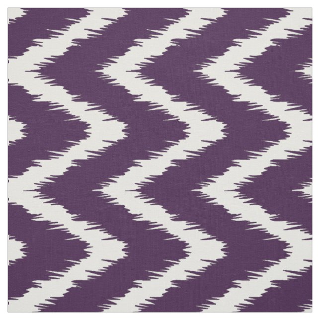 Aubergine Southern Cottage Chevrons Fabric (Swatch)