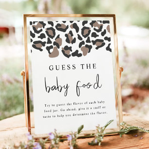 AUBREE Leopard Print Guess the Baby Food Game