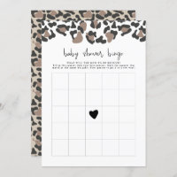 AUBREE Leopard Print Safari Baby Shower Bingo Game