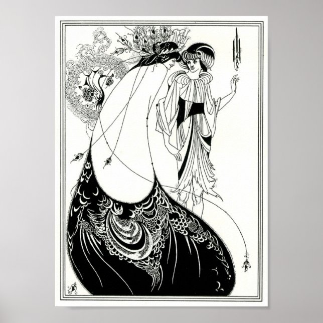 Aubrey Beardsley Peacock Skirt Poster (Front)