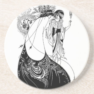 Aubrey Beardsley The Peacock Skirt Art Nouveau Coaster