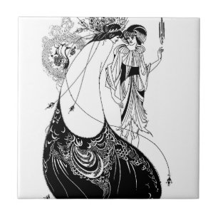 Aubrey Beardsley The Peacock Skirt Art Nouveau Tile