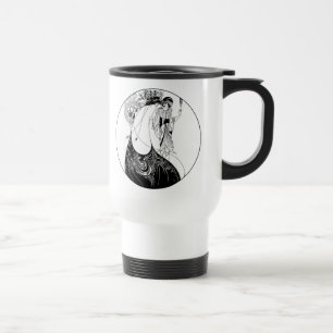 Aubrey Beardsley The Peacock Skirt Art Nouveau Travel Mug