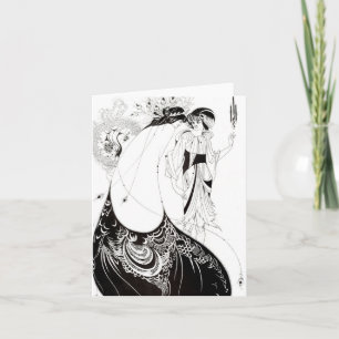 Aubrey Beardsley The Peacock Skirt Card