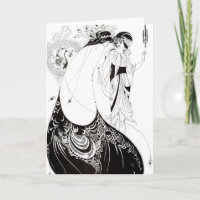 Aubrey Beardsley The Peacock Skirt Greeting Card