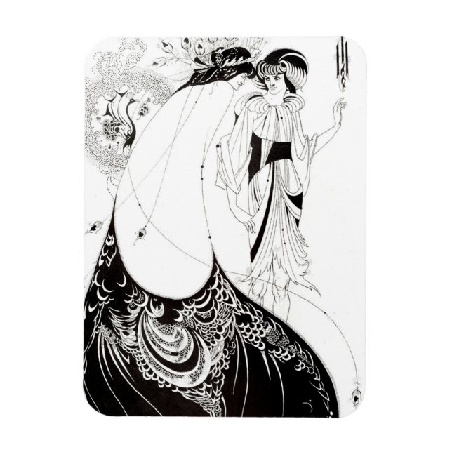 Aubrey Beardsley The Peacock Skirt Magnet (Vertical)