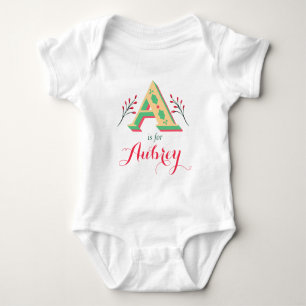 Aubrey Name Baby Girls Reveal Newborn Christmas A Bodysuit