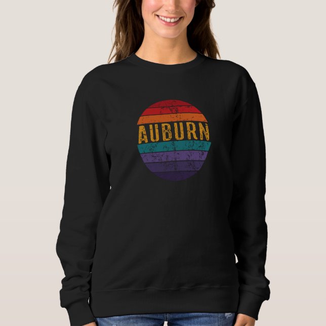 Auburn Alabama Pacific Coast Sunset 5 Distressed Sweatshirt (Front)