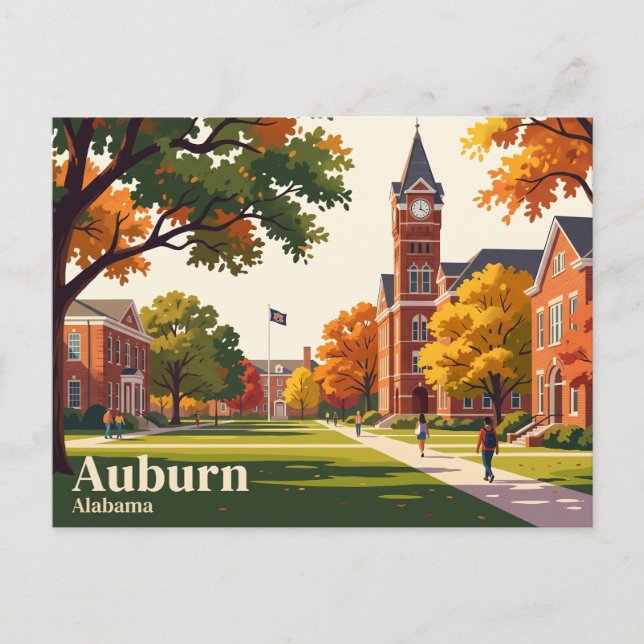 Auburn Alabama Postcard (Front)