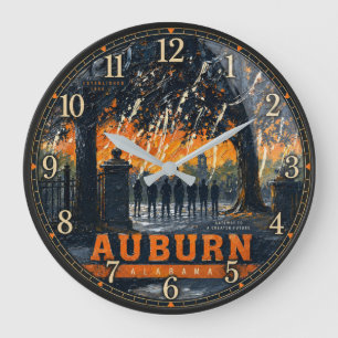 Auburn Alabama Sunset Large Clock